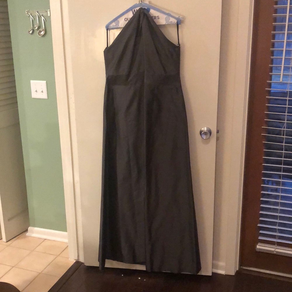 Long gray formal dress
